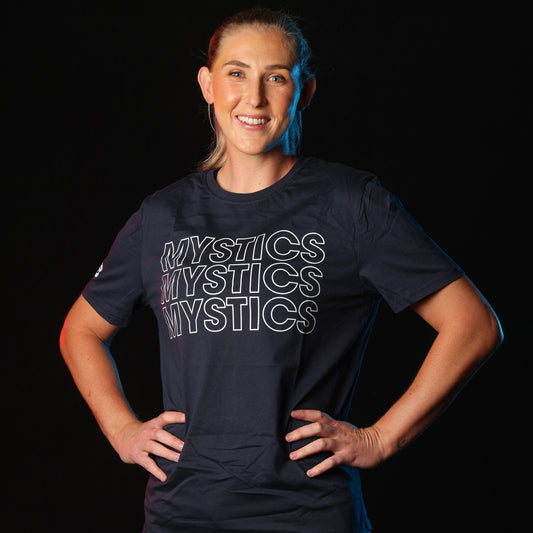 Mystics Wordmark Navy T-Shirt