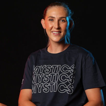Mystics Wordmark Navy T-Shirt